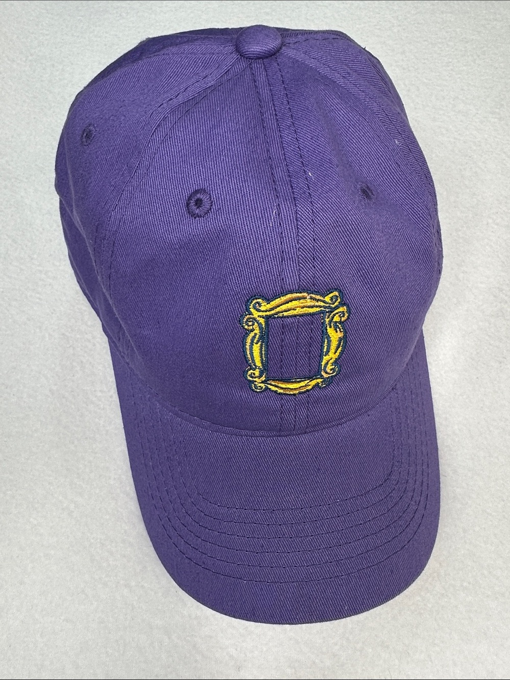 Purple Friends TV show peephole frame strapback baseball cap - Picture 3 of 15